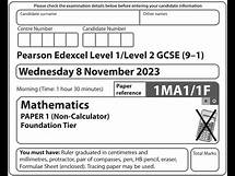 Video thumbnail for GCSE Maths Nov 2023 Foundation Paper 1 Non calc Pearson Edexcel