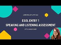 Video thumbnail for How to Pass ESOL Entry 1 Speaking and Listening (City and Guilds)