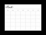 Video thumbnail for Free Printable Blank Monthly Calendar, Minimalist Template, Digital Calendar, A4/A5/Letter, Sun/Mon