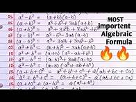 Video thumbnail for 30 🔥Most Important Algebraic Formula 📙 ( बीजगणित सूत्र) #study #algebra #mathematics #pyar sepadho
