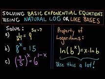 Video thumbnail for ❖ Solving Exponential Equations - Three Basic Examples ❖