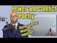 Video thumbnail for Understanding Poetry: Rhyme Schemes (Power and Conflict Poetry)