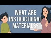 Video thumbnail for What are Instructional Materials?