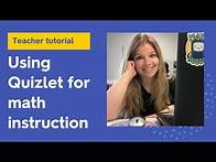 Video thumbnail for Using Quizlet form math instruction (Remote and hybrid learning)