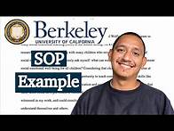 Video thumbnail for STATEMENT OF PURPOSE EXAMPLE | UC Berkeley PhD in Social Welfare | Graduate School Tips and Advice