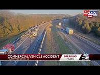 Video thumbnail for Get Ready Traffic: Traffic is being directed off I-40 in Johnson County after crash involving semi