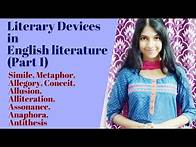 Video thumbnail for Literary Devices (Figures of Speech) in English Literature - Part 1
