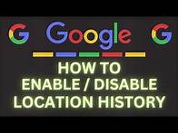 Video thumbnail for How To Enable Or Disable Location History In Google | PC Tutorial
