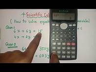 Video thumbnail for How To Solve Equations With 2 & 3. Variables From Scientific Calculator | Scientific Calculator|