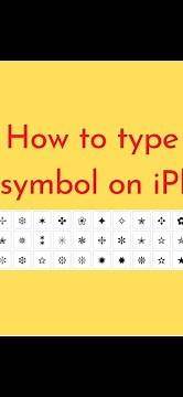 Video thumbnail for How to type star symbol on iPhone