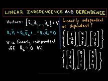 Video thumbnail for ❖ Linear Independence and Linear Dependence, Ex 1 ❖