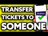 Video thumbnail for How To Transfer Stubhub Tickets to Someone Else (EASY!)