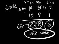 Video thumbnail for Calculating chronological age