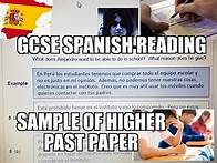 Video thumbnail for GCSE SPANISH READING past paper