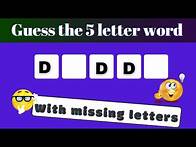 Video thumbnail for Guess the five letter words challenge 🤔🧠|Word mystery