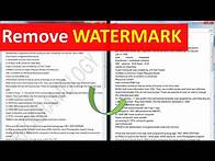 Video thumbnail for how to remove watermark from pdf file online free | remove a watermark pdf, remove water mark pdf