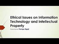 Video thumbnail for Ethical Issues on Information Technology and Intellectual Property