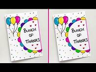 Video thumbnail for Thank you card | Easy White Paper Thank you Card | How to make Thank you Greeting Card