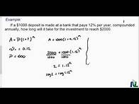 Video thumbnail for Solving word problems using logarithms