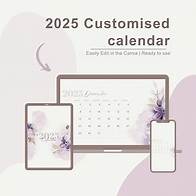 Video thumbnail for Editable 2025 Calendar Templates | Fully Editable for Free in Canva | 2025 Calendar Printable | Digital Calendar - Etsy