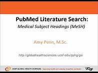 Video thumbnail for PubMed Literature Search - MeSH