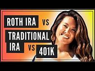 Video thumbnail for Roth IRA vs Traditional IRA vs 401K (SIMILARITIES & DIFFERENCES)