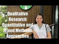 Video thumbnail for QUANTITATIVE, QUALITATIVE AND MIXED METHODS RESEARCH APPROACHES EXPLAINED IN 3 MINUTES by ANA PH