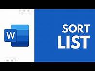 Video thumbnail for How To Sort List In Word