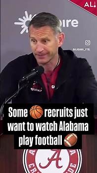 Video thumbnail for Some 🏀 recruits just want to watch Alabama play football 😂 🏈 #RollTide