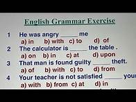 Video thumbnail for English Grammar Exercise - Prepositions