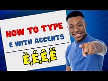 Video thumbnail for How to Type Accents on E with Keyboard (E with Accent over it)
