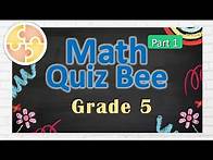 Video thumbnail for Math Quiz Bee for Grade 5 | Quiz 1 | Quiz by brainYs