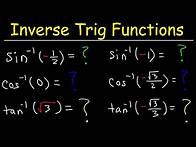 Video thumbnail for Evaluating Inverse Trigonometric Functions