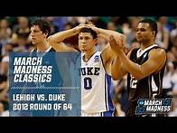 Video thumbnail for Lehigh vs. Duke: 2012 Round of 64 | FULL GAME