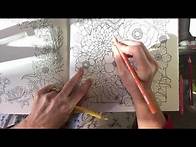 Video thumbnail for Johanna Basford World of Flowers - colouring petals made easy