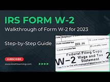 Video thumbnail for IRS Form W-2 Walkthrough (Wage and Tax Statement) | Example with Form 1040
