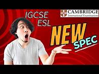 Video thumbnail for IGCSE English as a Second Language - NEW SPEC Cambridge IGCSE 0511 / 0510