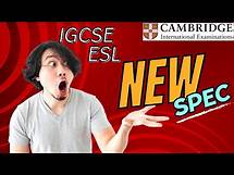 Video thumbnail for IGCSE English as a Second Language - NEW SPEC Cambridge IGCSE 0511 / 0510