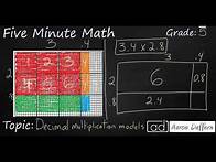 Video thumbnail for 5th Grade Math Decimal Multiplication with Area Models