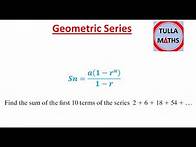 Video thumbnail for Intro to Geometric Series (Sum)