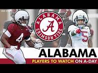 Video thumbnail for Alabama Football Players To Watch During A-Day Ft. Daniel Hill, Jalen Hale, Keon Keeley, Cam Calhoun