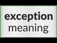 Video thumbnail for Exception | meaning of Exception