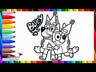 Video thumbnail for How to Draw and Color Bluey's Birthday Bash with Bingo 🎂🐶👦🎉Bluey's Special Day 🐕 Drawings for Kids