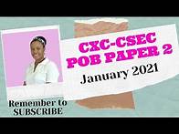 Video thumbnail for CXC-CSEC Principles of Business Paper 2 - January 2021