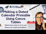 Video thumbnail for How to Make a Dated Calendar Printable Using Canva Tables 2023 | Crafty Becky Tutorials