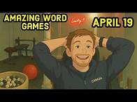 Video thumbnail for April 19 - Amazing Word Games - Hang Five, Stacked, Sports Connections, Word Salad and Cladder