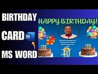 Video thumbnail for How to Design a Birthday Card on Microsoft Word: Beginners Tutorial on Graphic Design