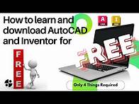 Video thumbnail for Free AutoCAD & Autodesk Inventor: Download & Learn Tutorial for Beginners