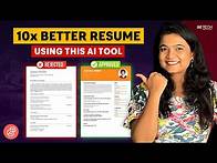 Video thumbnail for Top 5 AI Tools to Build Resume I Free Ai resume builder I HT Tech
