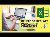 Video thumbnail for How to delete or replace paragraph character in Excel
